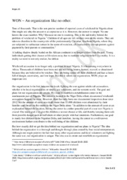 “WON – An organization like no other” | English Essay