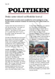 Drake sætter rekord ved Roskilde festival | Dansk Artikel