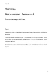 Convenienceprodukter | Afsætning | Eksamensopgave