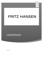 Fritz Hansen Caseopgave | Afsætning