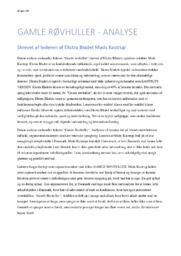 Analyse “Gamle Røvhuller” af Mads Kastrup, Ekstra Bladet