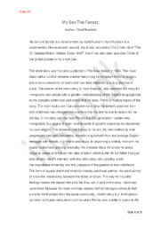 Analysis “My Son The Fanatic” by Hanif Kureishi | Engelsk