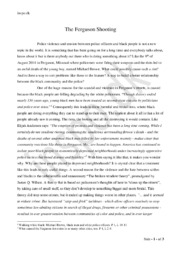 The Ferguson Shooting | Engelsk Opgave