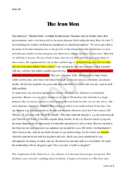 Analysis | “The Iron Men” by Bee Lewis | Engelsk