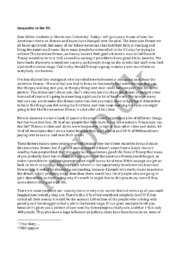 Inequality in the US | Engelsk opgave