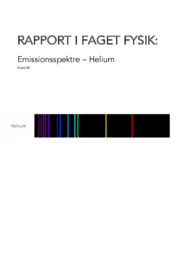 Emissionsspektre – Helium | Fysik Rapport