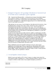 CSR – DK Company | Virksomhedsanalyse